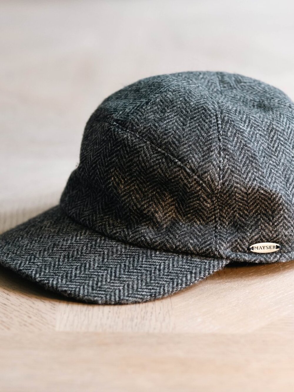 Mayser Wool Herringbone Cap With Earflaps - Made in Germany